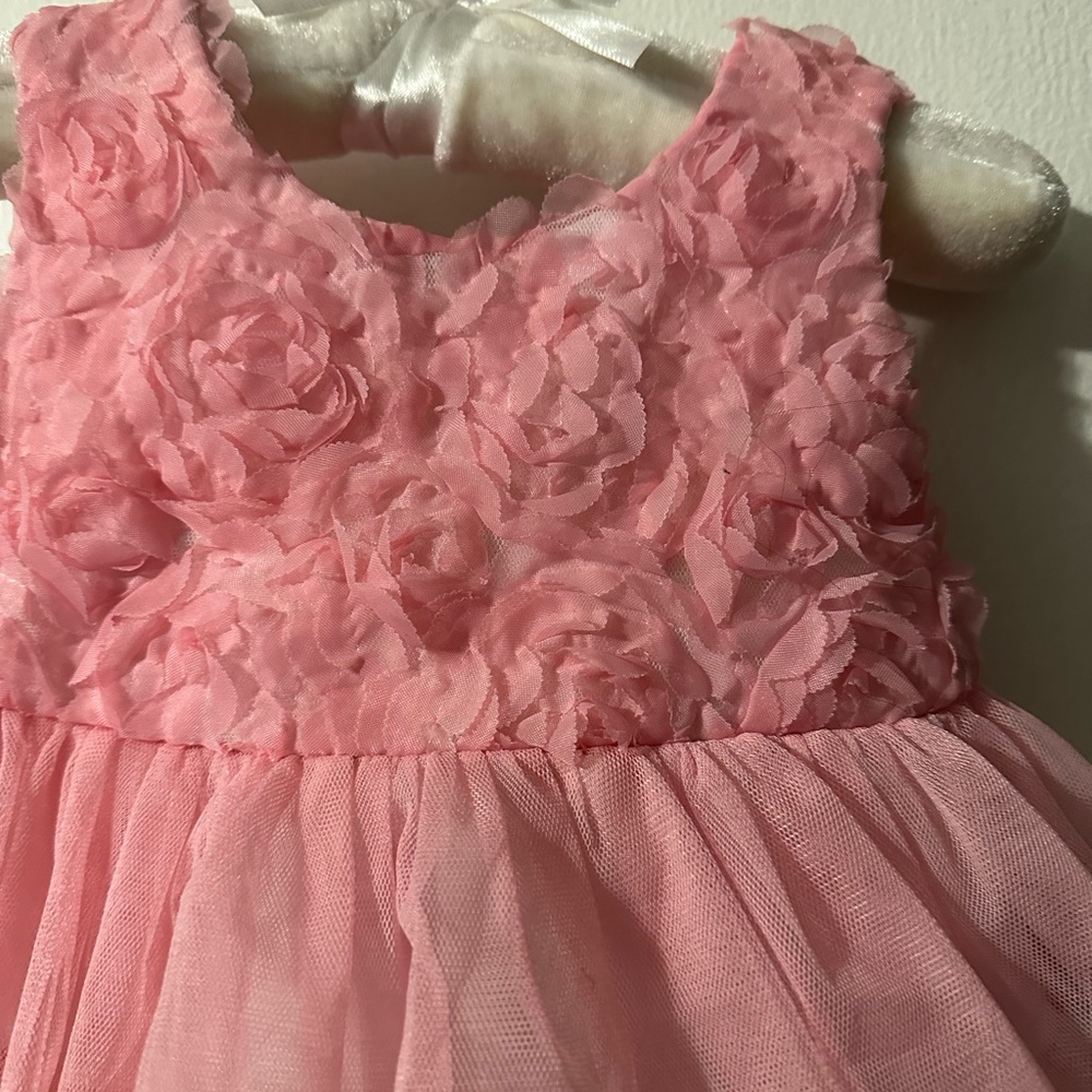 Bonnie Jean Exclusive Ruffle 12 moth dress monochromatic 3 tone pinks - Picture 4 of 6